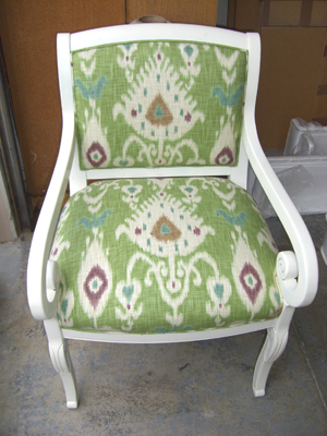 Custom Reupholstered chairs chair